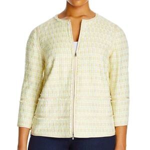 Lafayette 148 New York Plus Aisha Cloud Multi Jacket Size 3X
